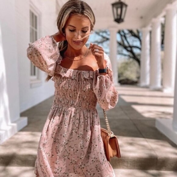 💕REFORMATION💕 Morris Dress Y2K ~ Melody Ditsy Floral Print 6 NWOT - Picture 8 of 16